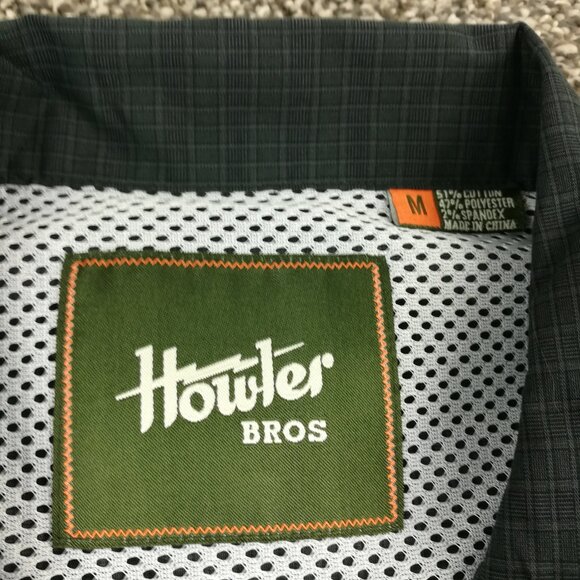 Howler Bros Shirt Guayabera Mariachi Rooster SS Button Up Black Mens Medium - Picture 5 of 11